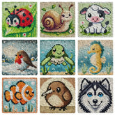 Knüpfset - Schnecken Knüpfteppich‑Set